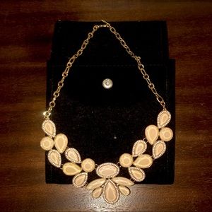 Gold & Pink Quartz Statement Necklace